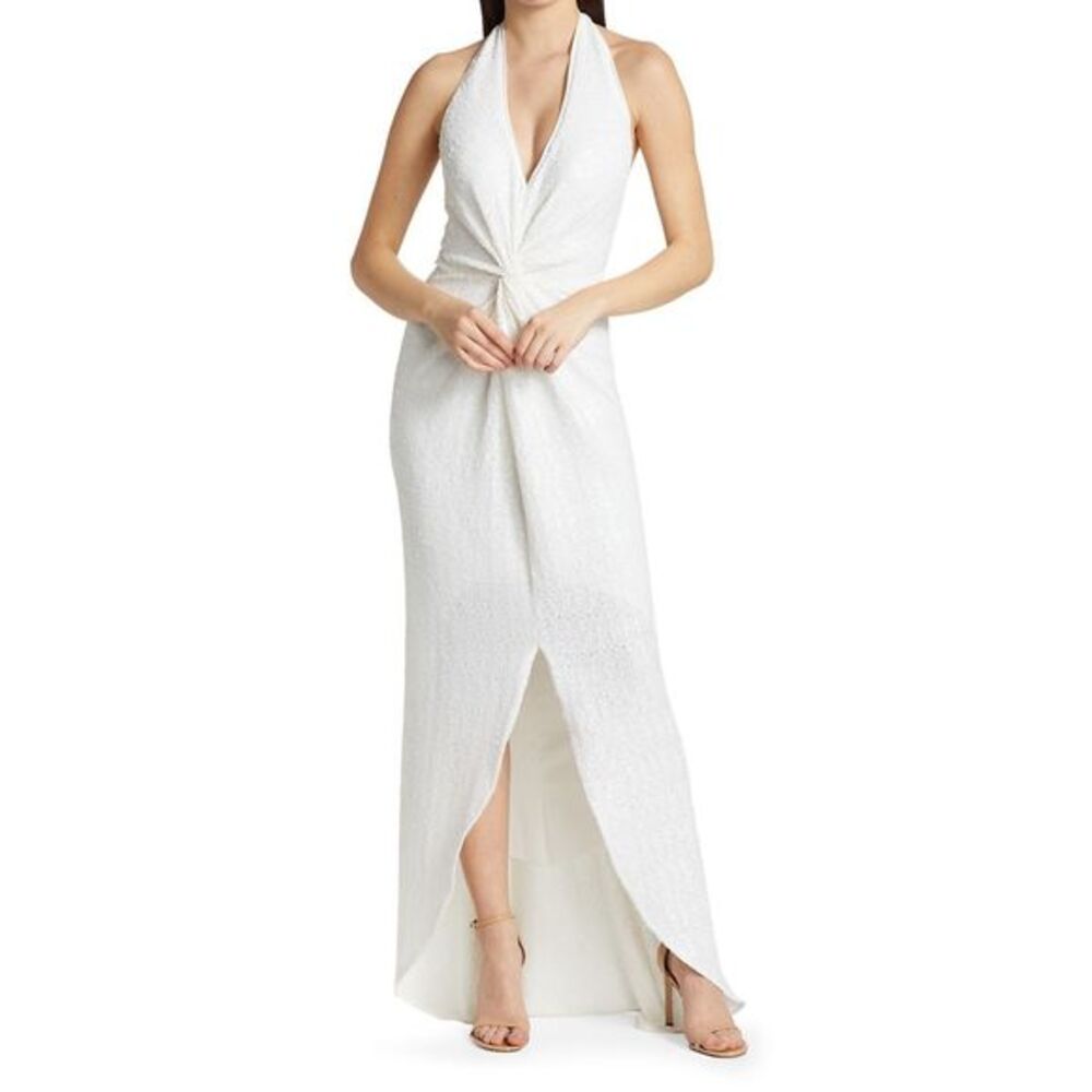NWT Chiara Boni La Petite Robe Velma Paillette-Embellished Dress Size 6 $1490